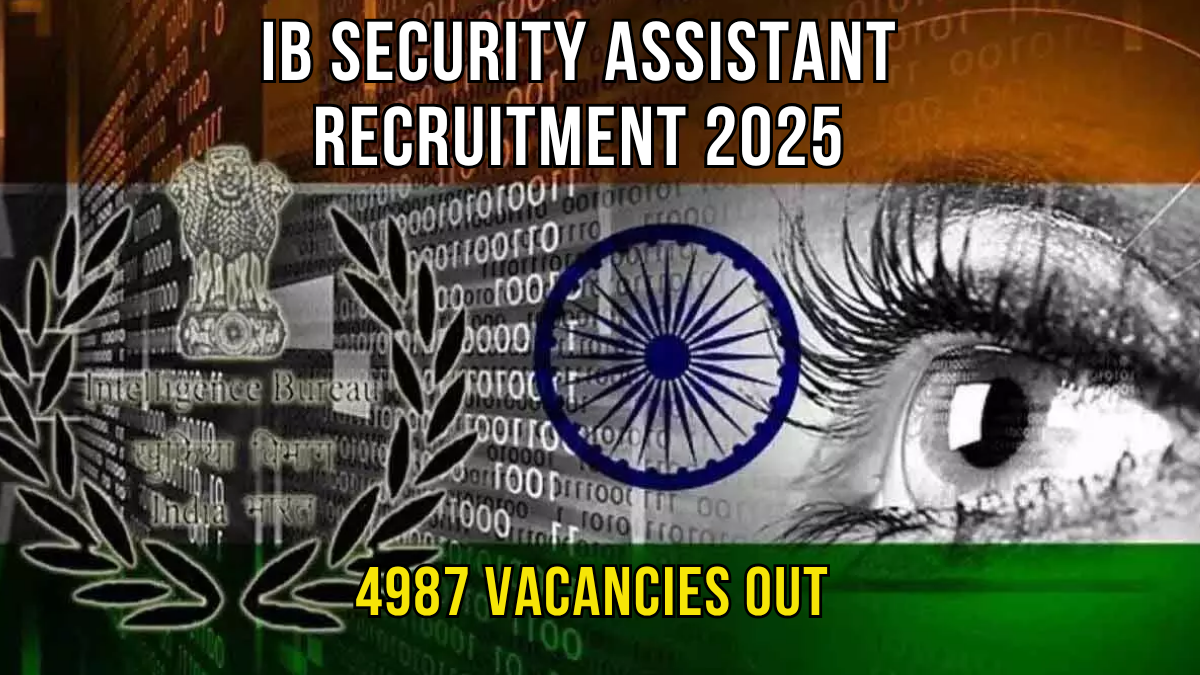 IB Security Assistant Recruitment 2025: Notification for 4987 Vacancies Out – Check Eligibility, Salary, and Application Process