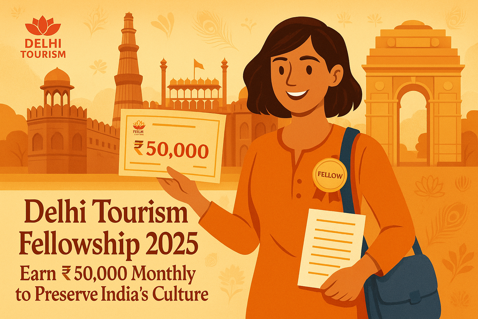 Delhi Tourism Fellowship 2025: Earn ₹50,000/Month to Preserve India's Heritage