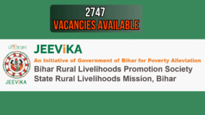 Bihar Jeevika Bharti 2025: Apply Online for 2747 Posts